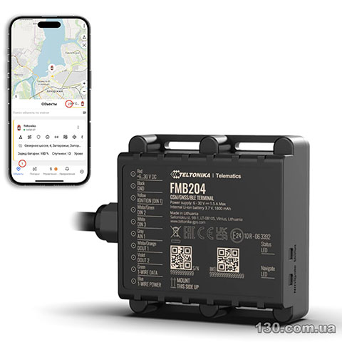 Teltonika FMB204 — автомобильный GPS трекер с Blueooth